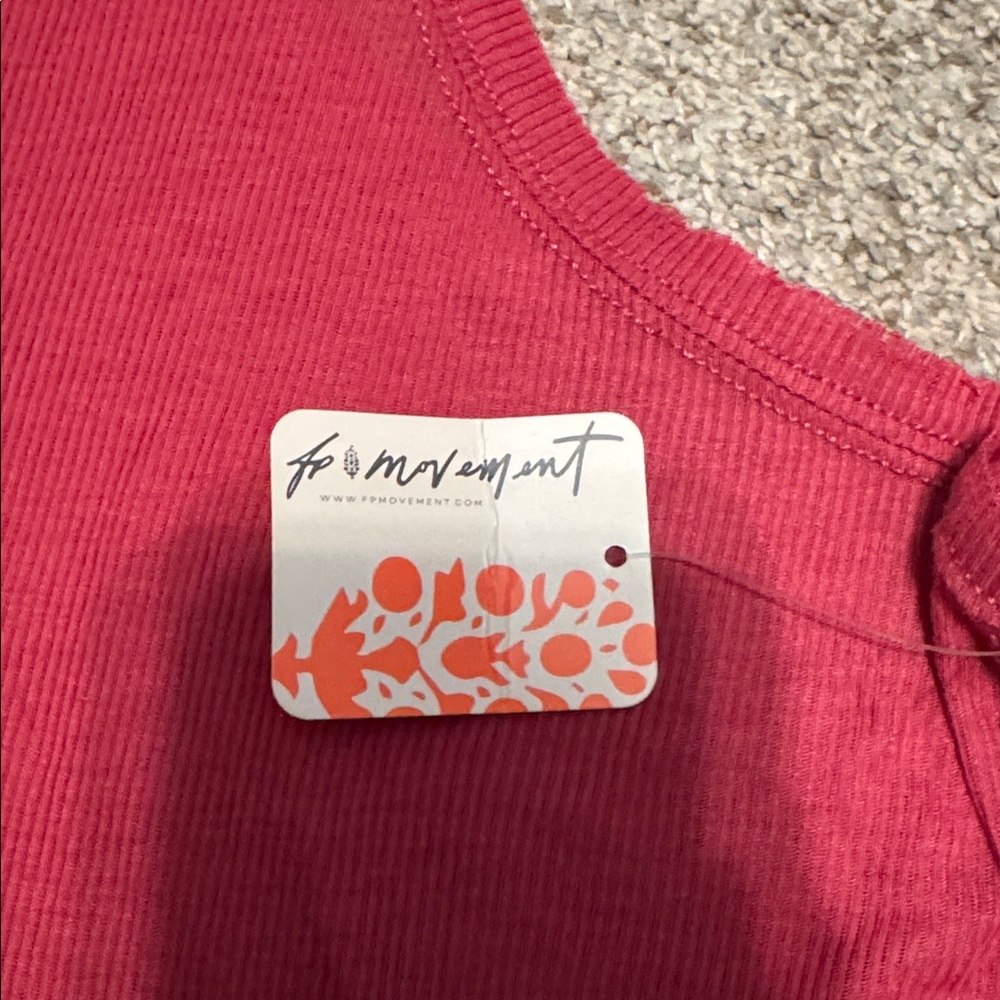 FP Movement Love Tank Wild Raspberry Ribbed Racerback NWT Large - Picture 10 of 14